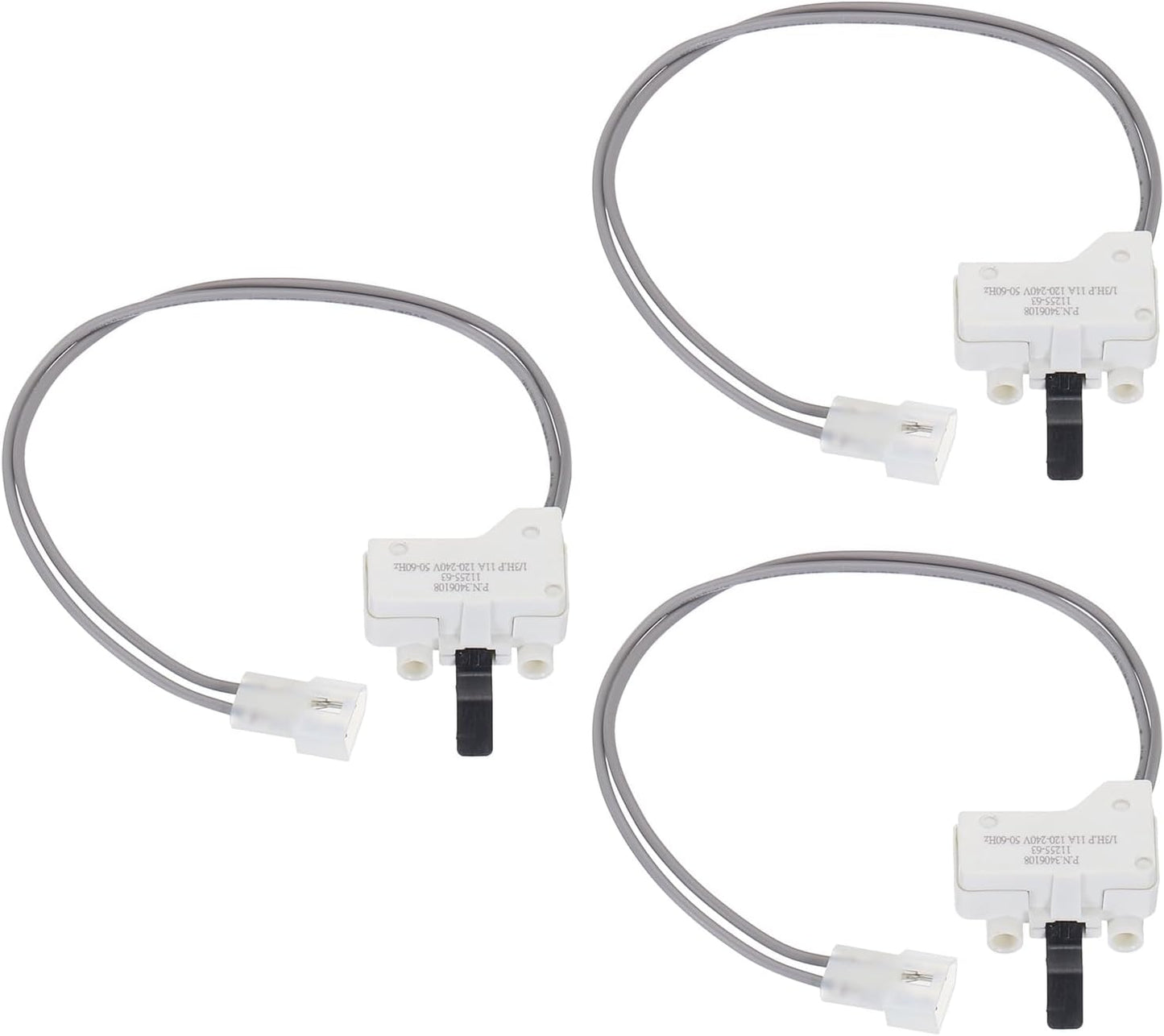 MECCANIXITY 3406108 Dryer Door Switch Replacement, Pack of 3, Part AP6008562, PS346705, PS11741702