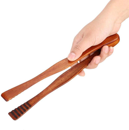 Fdit Wooden Barbecue Tongs, BBQ Clip Buffet Food Tongs, Kitchen Clamp Serving Tool