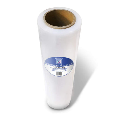 International Plastics Co. 80 Gauge 18" 1200ft Plastic Stretch Film/Wrap 500% Stretch Clear Cling Durable Adhering Packing Moving Packaging Heavy Duty Shrink Film