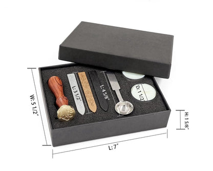 Wax Sealing Stamp Kit, VOOSEYHOME Cute Octopus Seal Stamp, Black/Gold/Silver Sealing Wax Sticks, Decorating on Invitation Envelope Packings for Birthday Themed Parties Weddings Signatures