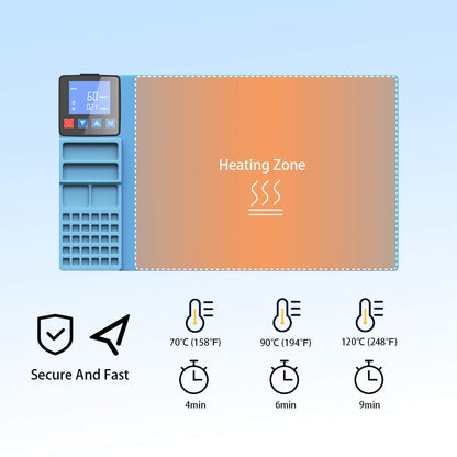 CPB Large Anti-Static Soldering Mat S160 Heat Resistant for PC Cellphone Electronic Repair, with Heating Pad