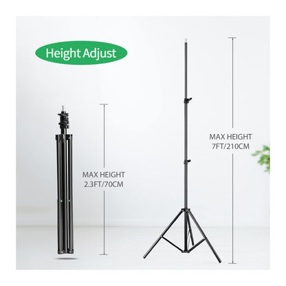 Backdrop Stands Photography Kit 1.8 * 2.7M Black White Green Backdrop 3*Fish-Like Mount Clip 5In1 Reflector 33" White Soft Light Umbrella