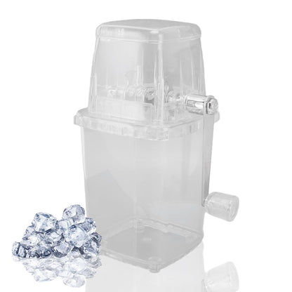 Leopacat Ice Crushers for Home Use, Ice Crusher Machine, Manual Ice Crusher Portable Chopper Transparent Stainless Steel Breaker Making Drinks Machine for Fast Coarse Shaved Fine Chips Ho Transparent