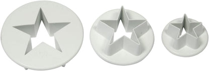 PME Star Cutter Set of 3, Standard, White