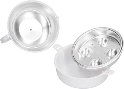 Heat Resistant Microwave Eggs Boiler - Egg Cooker for 4 Eggs, Easy Rapid Eggs Cooker for Home Kitchen Breakfast
