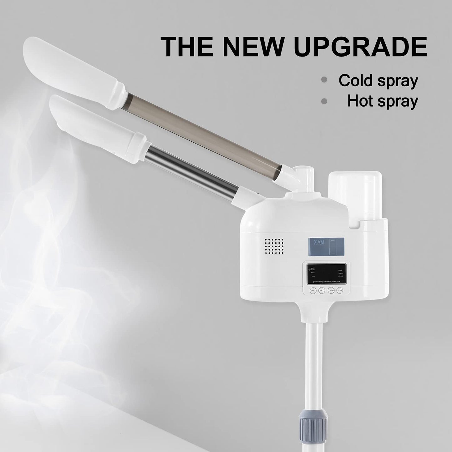 Professional 3 in 1 Facial Steamer Upgrade Esthetician Steamer with hot & Cold Nozzle 5X LED Magnifying Lamp Beauty Salon Spa