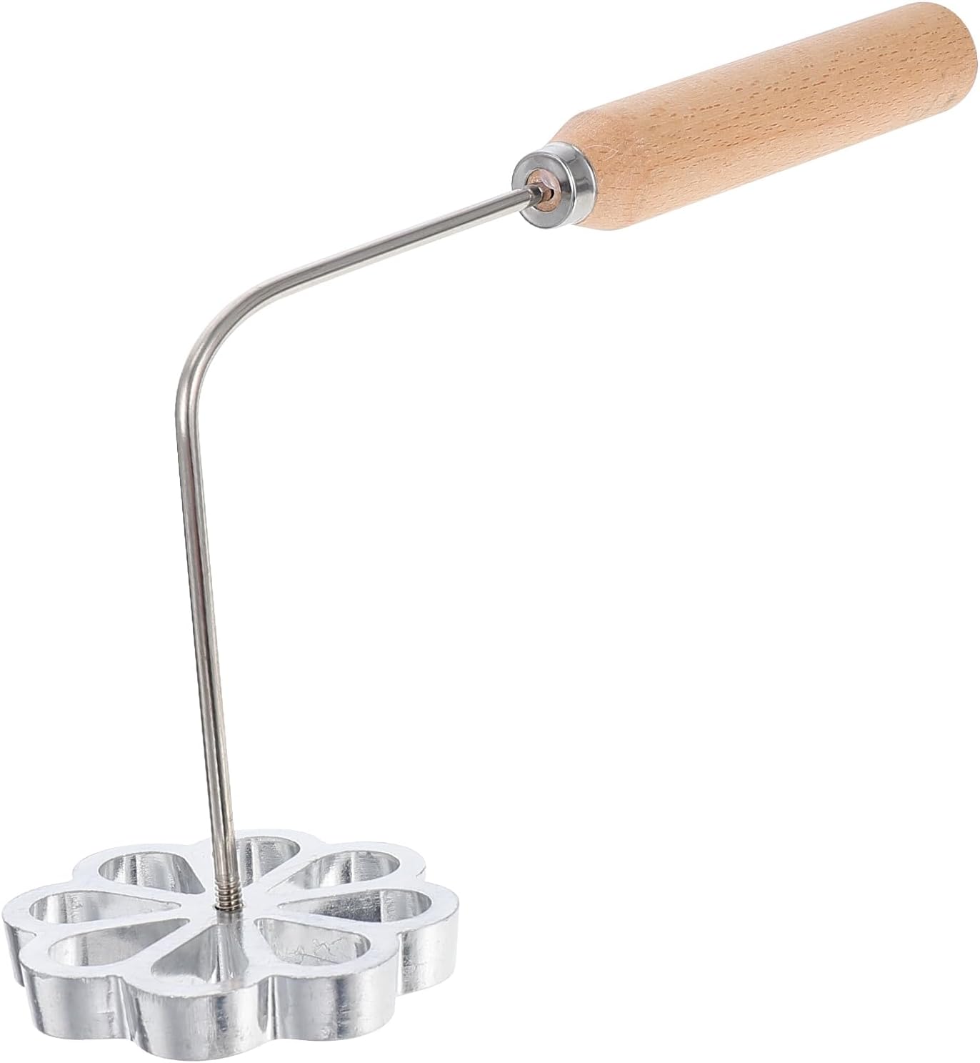 Bunuelos Mold with Handle, Rosette Iron Set, Aluminum Waffle Mold for Baking Kitchen Cooking