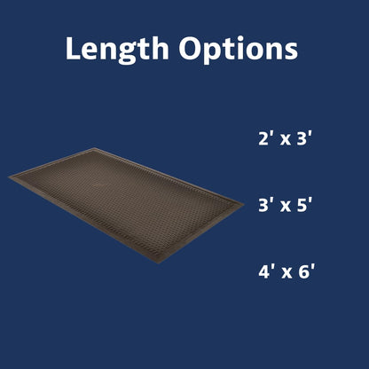 Notrax 340 Soil Guard™ Rubber Scraper Entrance Mat, Outdoor Natural Rubber Doormat for Indoor or Outdoor Heavy-Duty Use, Beveled Edges, 4' x 6', Black, 340S0046BL