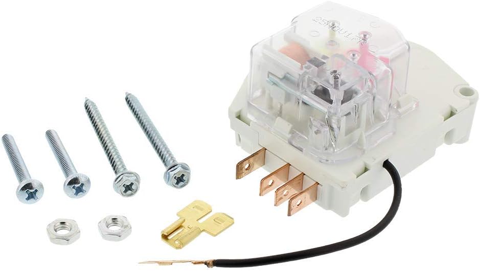 Edgewater Parts W10822278 Defrost Timer for Whirlpool, Kitchen Aid, Roper Refrigerator, Fits Models ED2, RS2, ET2