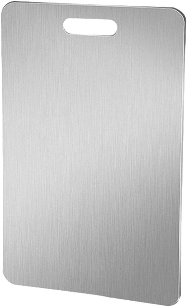 BESTOYARD Stainless Steel Cutting Board, 13.3"x9" for Child Fruit Kitchenware