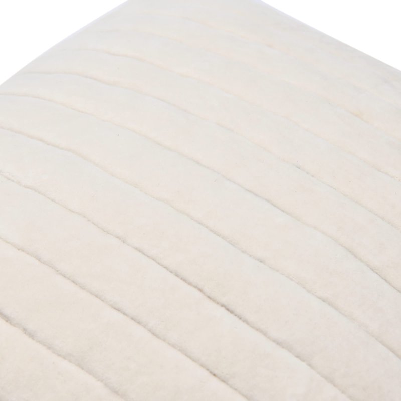 20" Square Quilted Velvet Pillow Cover with Channel Stitch