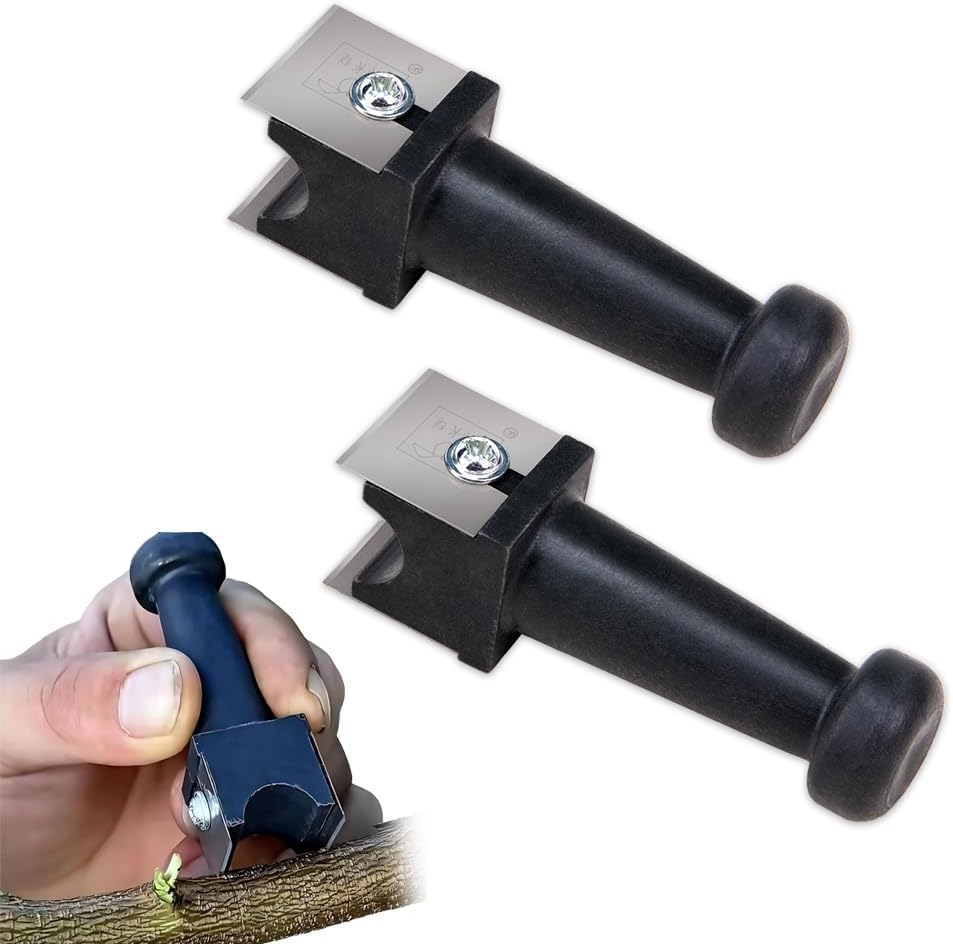 ZORZA 2Pcs Double Knife Branch Grafting Knife, Professional Grafting Cutting Tool for Gardeners & Fruit Tree Care
