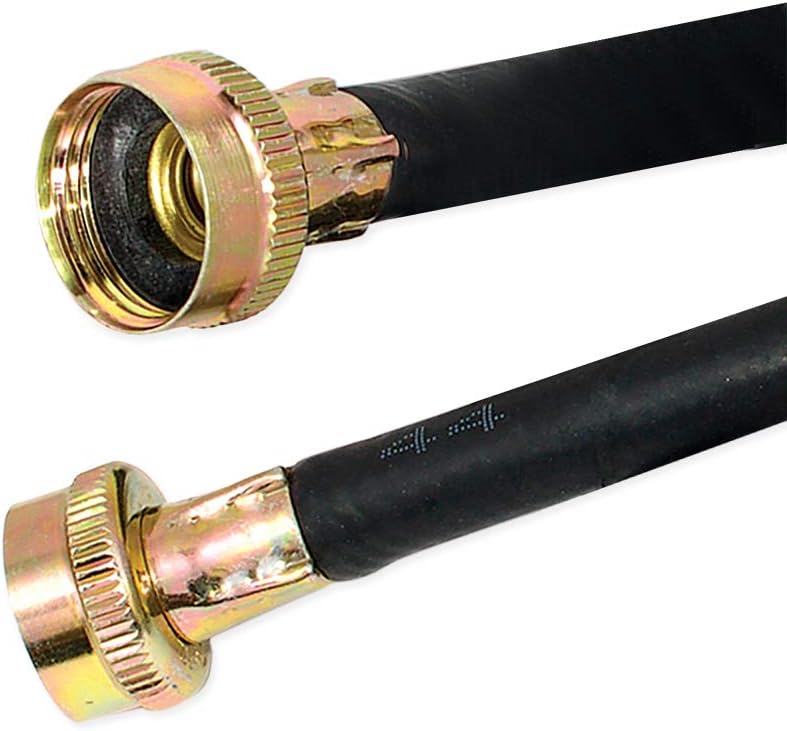 Eastman Washing Machine Drain Hose, 3/4 Inch FHT Connection, 8 Foot Black Rubber, 60327N