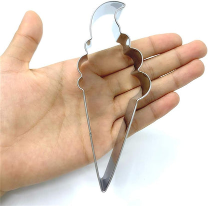 LILIAO Ice Cream Cookie Cutter for Summer, 1.9 x 4.5 inches, Stainless Steel