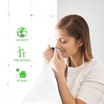 Teivio 5 Gallon 200pcs Strong Drawstring Trash Bags Garbage Bags, Small Plastic Bags for home office kitchen ，White Bathroom Trash Can Bin Liners