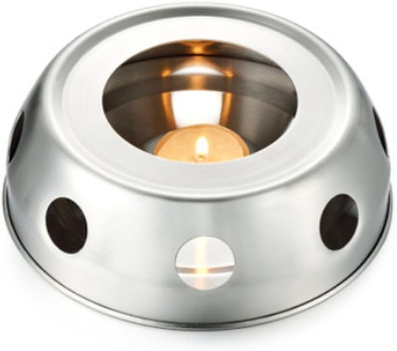 Round Base Stainless Steel Teapot Holder, Candle Heating Device Teapot Warmer Rack