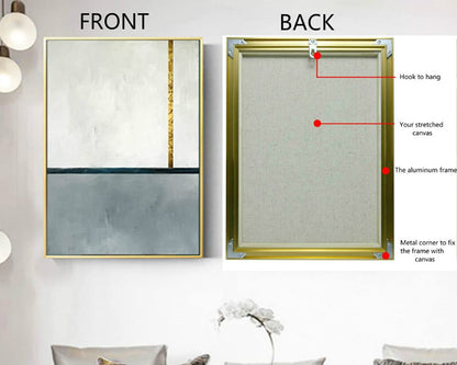 GVS-ART DIY Metal Floating Frame for 48X60“ Canvas Painting Art,1 1/2"(3.8cm) Depth, Floater Frame,Mental Frame Kit, Cut to Pieces,Not Include Canvas or Mat Matte Black Frame