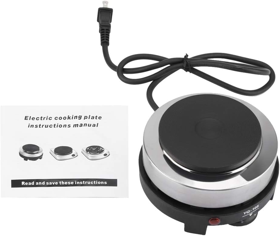 Mini Stove, Portable 500W Electric Hot Plate, Multifunction Home Heater (US Plug 110V) for Soup and Porridge
