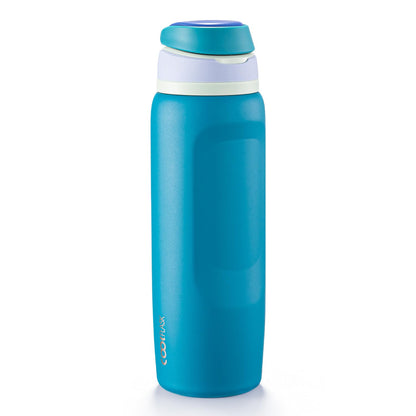 Coolflask MegaSip Insulated Water Bottle 40 oz with Straw, Stainless Steel Water Bottles Leak-Proof, 24+ Hours Cold, BPA-Free Dishwasher Safe, Water Flask for Sports Gym Work Office, Scuba Blue