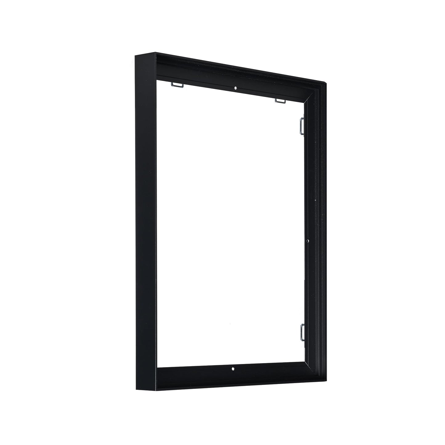MTHomonio 16x24 Assembled Canvas Frame for 0.6"-0.9" Deep Stretched Canvas, 0.75" Depth Floating Frame, Black(1PCS,Aluminum)