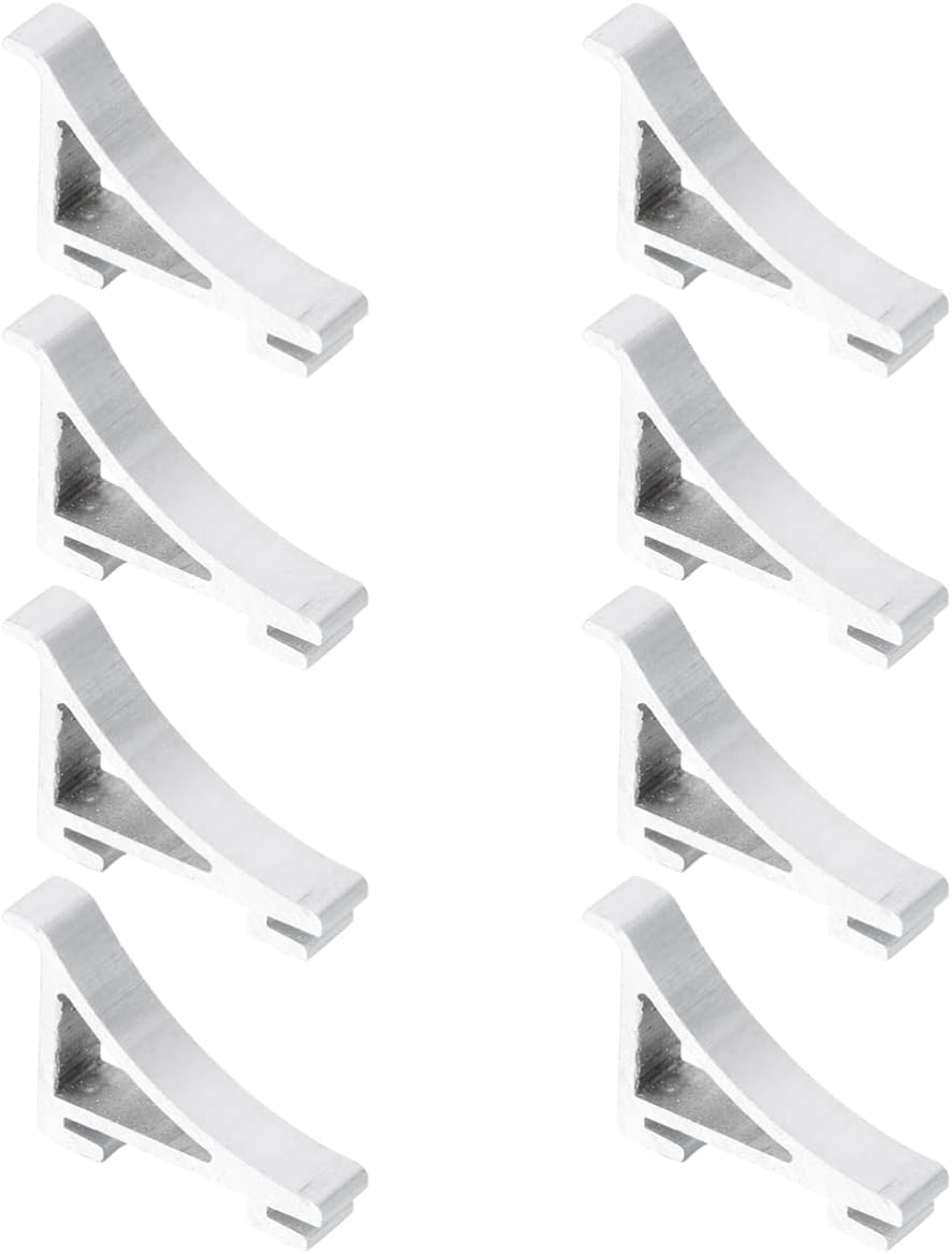 Freezer Shelf Clips - 8PCS Aluminium Refrigerator Shelf Clips for Stable Support of Replacement Shelves Cabinet Cooler
