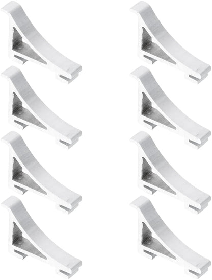 Freezer Shelf Clips - 8PCS Aluminium Refrigerator Shelf Clips for Stable Support of Replacement Shelves Cabinet Cooler