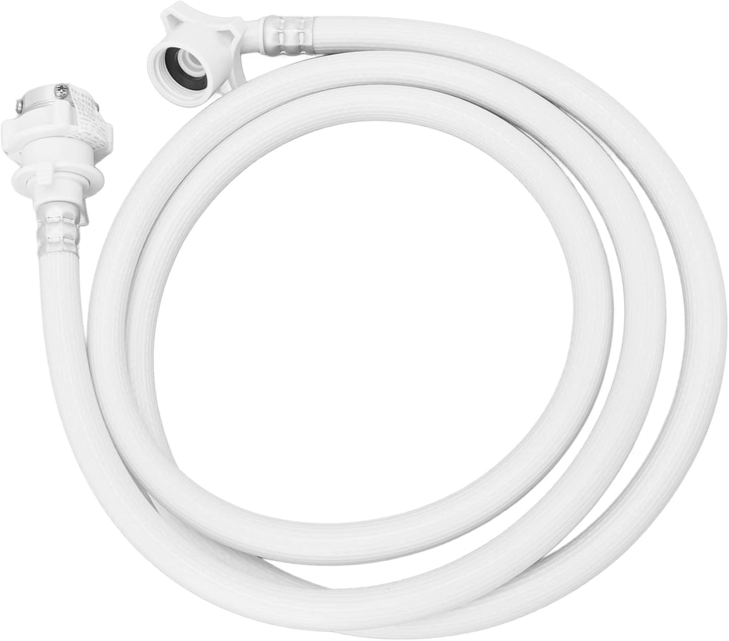 Washing Machine Water Inlet Hose, Double Buckle Fixation G3/4 Thread Soft PVC Hoses with Metal Connector (2m)