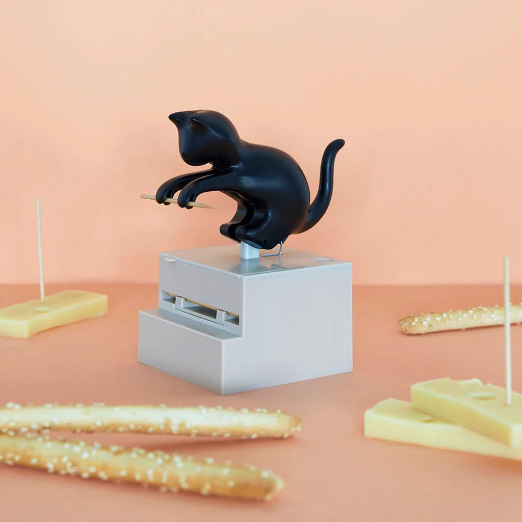 Balvi Frisky Toothpick Holder – Cute Cat-Shaped Dispenser for Kitchen and Dining Room – Fun and Functional Tabletop Accessory -Holds Standard Toothpicks – Porta Palillos
