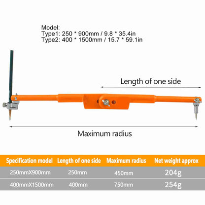 Garosa 9.8 inch Professional Large Compass Carpenters Compass with Pencil Holder for Math Geometry Drafting Art Drawing Circles (Small)