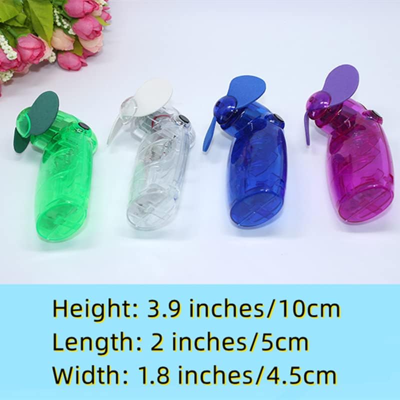 XIZHI 4 Pcs Handheld Mini Portable Fan, Small Battery Operated Pocket Fan for Women Men Travel Indoor Outdoor