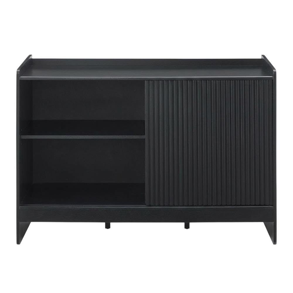 Furnifact Blue Record Player Cabinet with Vinyl Storage, Stylish Design, Durable Construction for Home Audio and Entertainment Centers