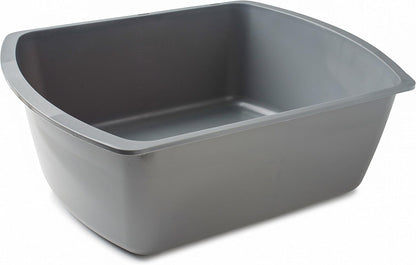 Vakly Wash Basins – Rectangular Plastic 7-Quart Graduated Hospital Soaking Tub with Markings – Small Portable Washbasin for Face Washing, Cleaning, Foot Bath, Dishes, Laundry & Bedside Care
