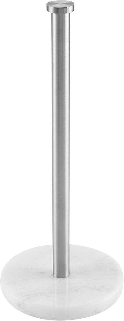 KES Paper Towel Holder Countertop, Natural Marble Base SUS304 Stainless Steel Roll Holder for Standard or Jumbo Rolls