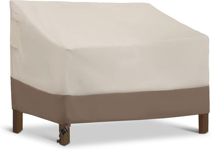 600D 77 34 33 inches HERA'S PALACE Waterproof Outdoor Bench Cover, Heavy Duty Outdoor Sofa Cover, Windproof & Anti-UV