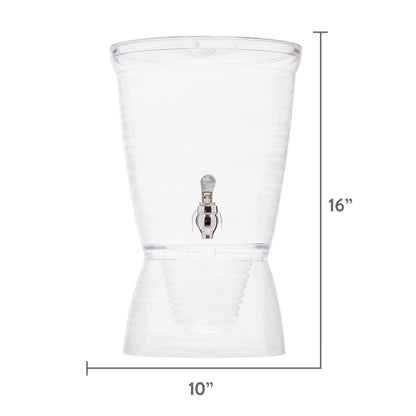 CreativeWare Bark Beverage Dispenser, 2.5 Gallon, Clear, (Pack of 1)