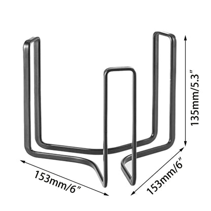 MINGFANITY Dinnerware Bowl Plate Holder Fit for 6.5 Inches Diameters Bowl, Metal Bowl Storage Dying Display Rack for Kitchen Drawer, Countertop, Cabinet, Shelf, Cupboard (Black, Small 4PCS)