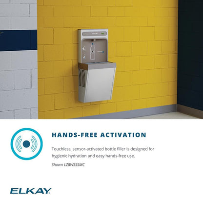 Elkay LZ8WSSSMC ezH2O Refrigerated Surface Mount Bottle Filling Station Filtered 8GPH Stainless Steel