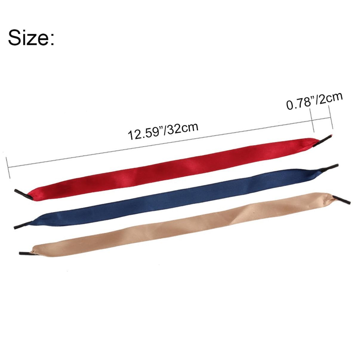 Czsycdsf 100 Pcs 12.59 inch Satin Ribbon Solid Fabric Paper Gift Bags Rope Handles, Kraft Paper Gift Bags Ribbon Handles Shopping Bags Ribbon Handle Wine Box Handle DIY Craft Decorative Portable Rope