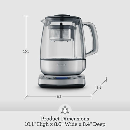 Breville BTM800XL Tea Maker Infuser and Water Kettle, 51 oz, Brushed Stainless Steel and Glass