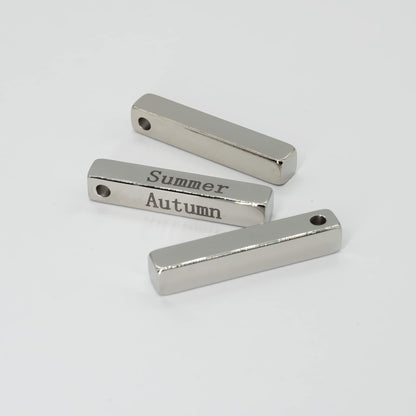 StayMax Rectangle Bar Engraving Blanks Stainless Steel Engraving Blank 10 Pack