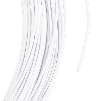 HOBBIESAY 43.74 Yard 0.06inch White Floral Wires Metal Memory Wire Bendable Anodized Metal Wire Iron Craft Sculpting Flexible Modeling Wires for Sculpting Hat Styling Strip