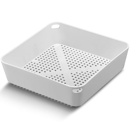 Tuanse 2 Pcs 8.5 x 8.5 x 2.5 Inch Floor Sink Drain Covers Commercial Plastic Floor Drain Strainer Plastic Drains Screen Basket Suitable for Commercial Kitchen Restaurant Diner Cafe