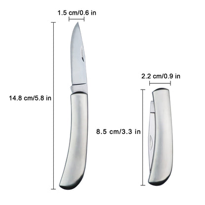 Paring Knife,all Steel Foldable Fruit Knife,fruit Knife Small of Exquisite,small and Easy to Carry,suitable for Most Types of Vegetables and Fruits(3 Pieces)