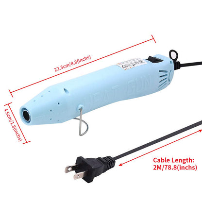 mofa Resin Heat gun,6.6ft Cable 300W Hot Air Gun for Crafting,Acrylic Paint Dryer Multi-Purpose Electric Heating Nozzle (Light Blue)