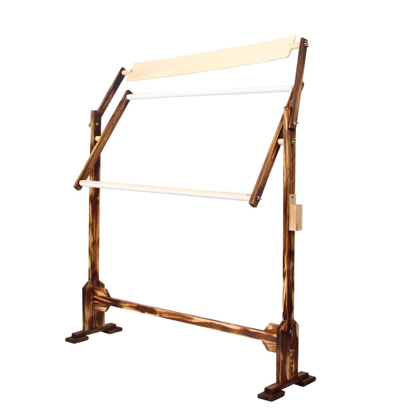 Cross Stitch Frame Stand, Wooden Adjustable Tapestry Frame Embroidery Stand, Frame 360° Rotation, with Wide Base Design, for Sewing Needlework Arts Crafts Embroidery Project