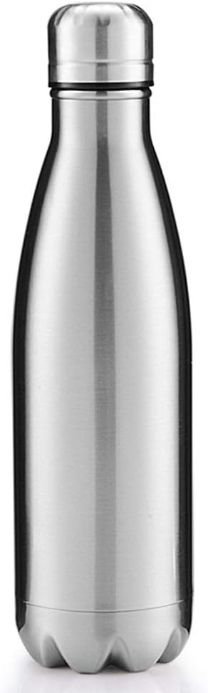 18/8 350ml 500ml 750ml 1000ml (500ml) Double Wall Stainless Steel Vacuum Cola Shape Bottle, Narrow Mouth Thermo Flask