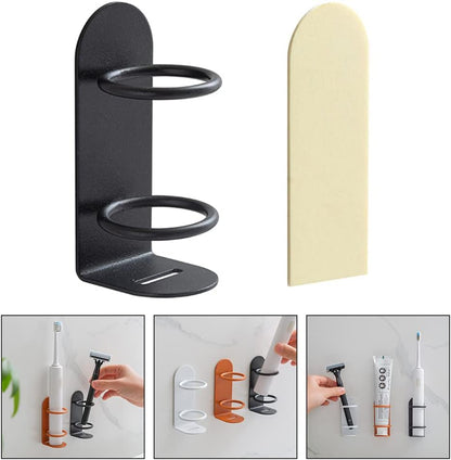 DOITOOL 2pcs Wall Mounted Shelves Toothbrush Holder Rack Organizer for Bathroom Vanity Countertops Office Electric