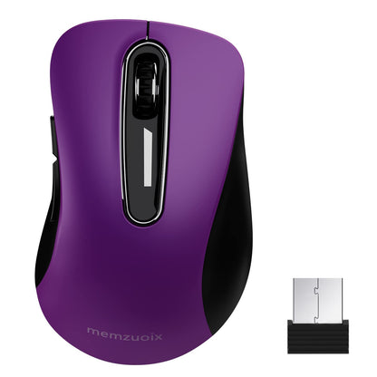 memzuoix 2.4G Wireless Mouse, 1400 DPI Mobile Optical Cordless Mouse with USB Receiver, Portable Computer Mice for Laptop, PC, Desktop, MacBook, 5 Buttons, Red