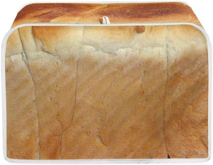 Vivid Funny Bread Pattern Toaster Cover, Waterproof 2 & 4 Slice Bread Maker Cover for Small Appliances