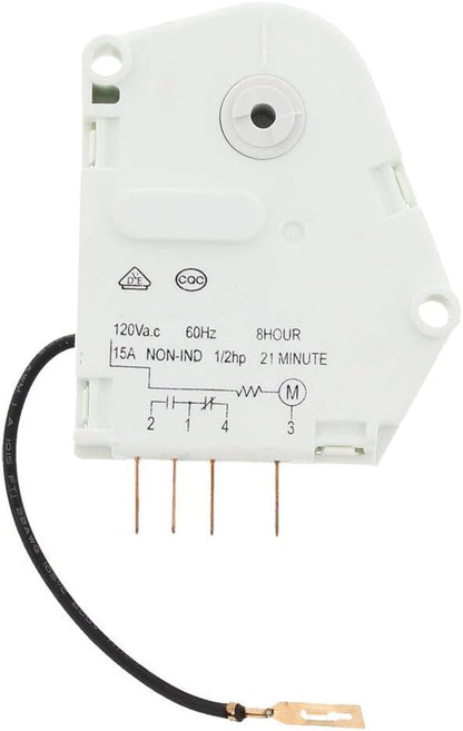 Edgewater Parts W10822278 Defrost Timer for Whirlpool, Kitchen Aid, Roper Refrigerator, Fits Models ED2, RS2, ET2